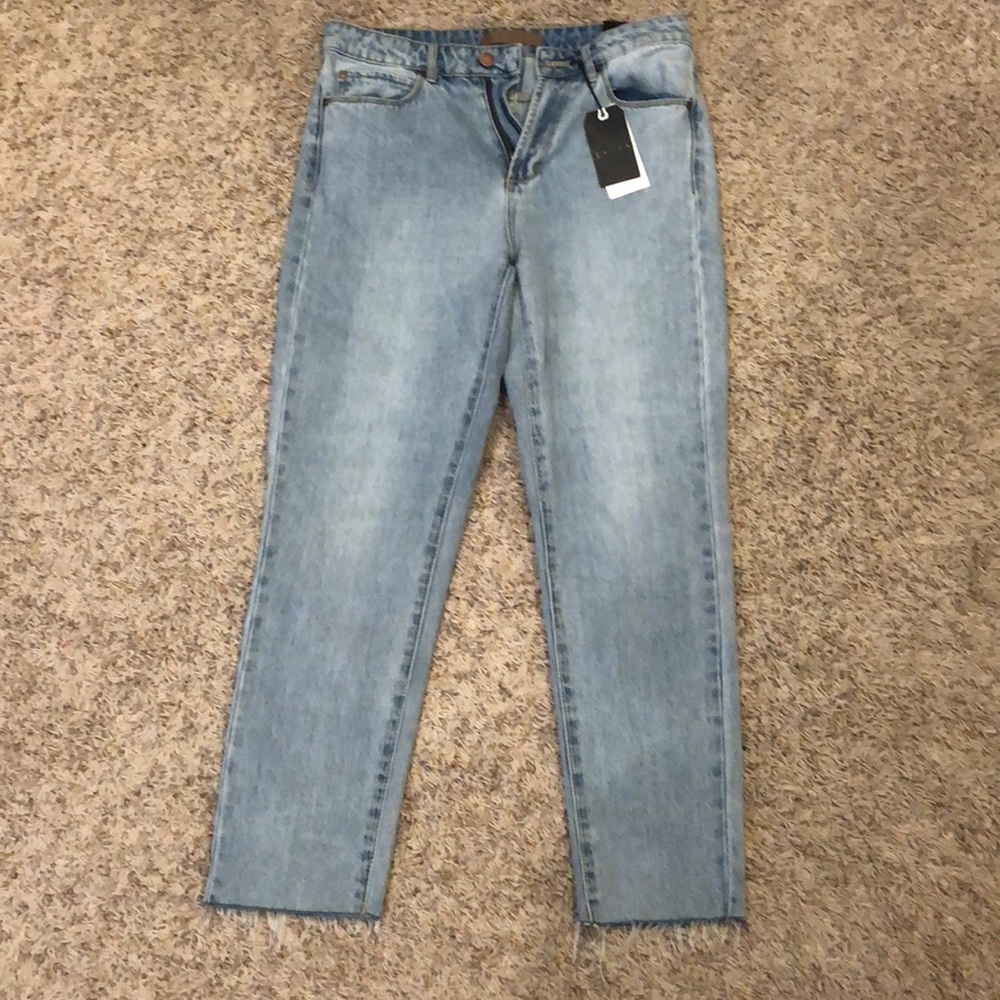 High rise jean mid ankle length
